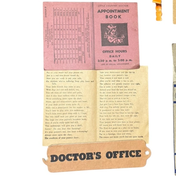 Vintage Little Country Doctor Toy Set by Transogram – Most Parts, Original Box - Picture 14 of 16